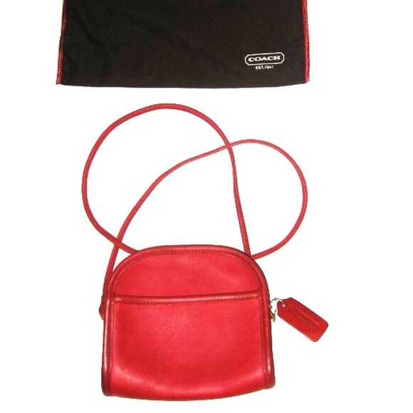 ❤️ 3 Piece COACH RED Abbie 9017 Mini Crossbody Purse +FOB and Dustbag - Picture 2 of 10